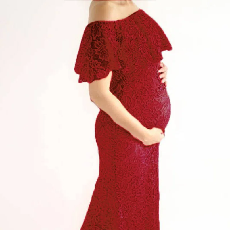 

Maternity Dresses Maternity Photography Props Plus Size Dress Elegant Fancy Cotton Pregnancy Photo Shoot Women Long Dress dress