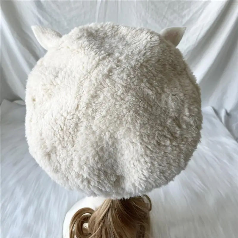 Женский берет из овечьей шерсти мягкий оригинальный дизайн |