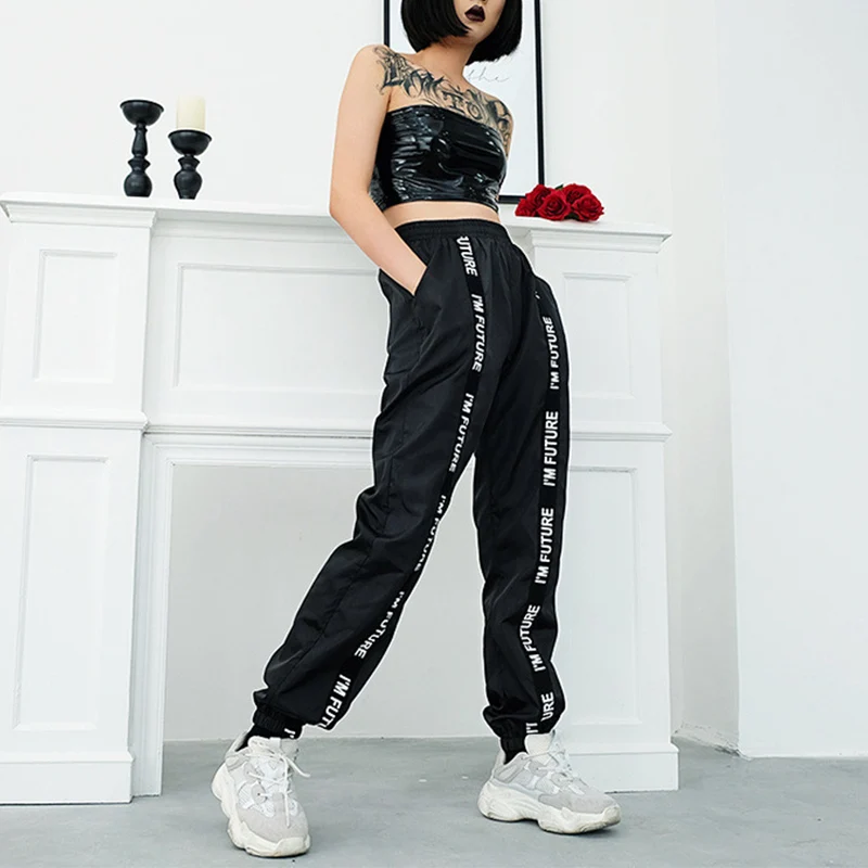 Распродажа крутые спортивные брюки шаровары для девочек женские длинные