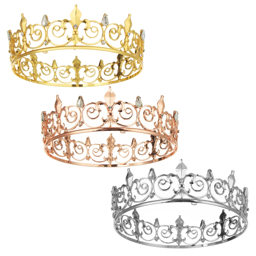 Тиары и короны в стиле барокко для мужчин винтажные диадемы аксессуары волос