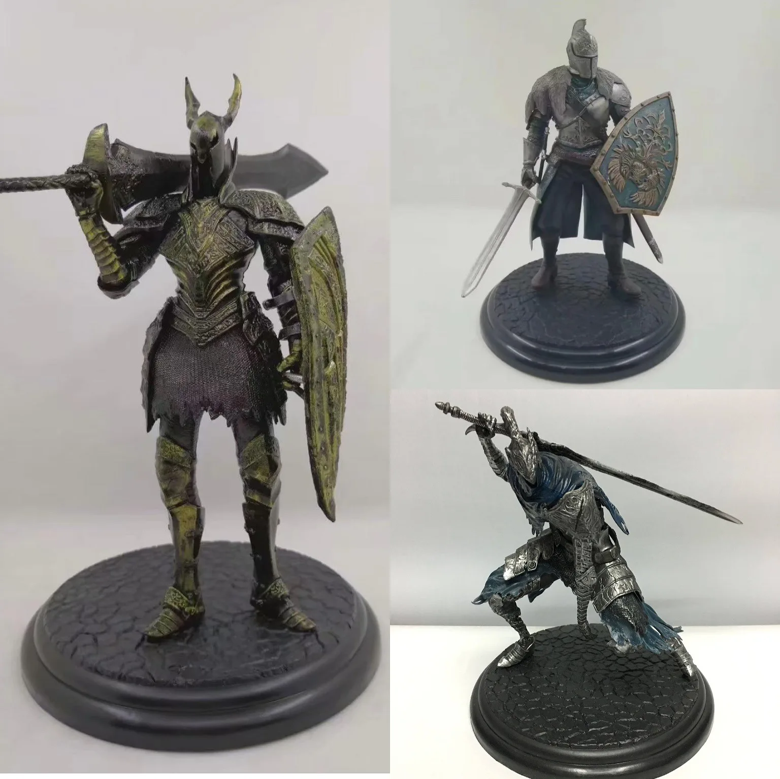 Игрушечная статуя из ПВХ с изображением темных душ 2 воина черный рыцарь большой