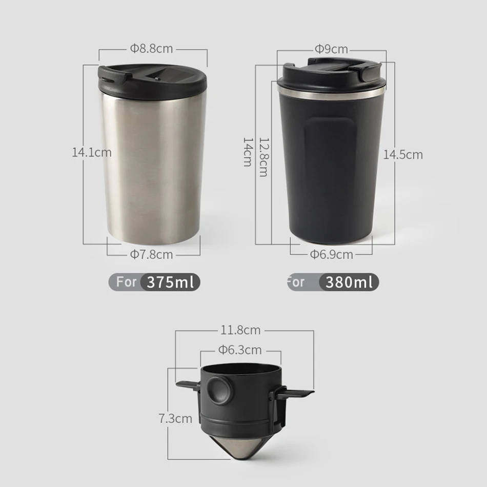 Креативная кружка для кофе BAISPO с крышкой термоскладная бутылка воды чашка из