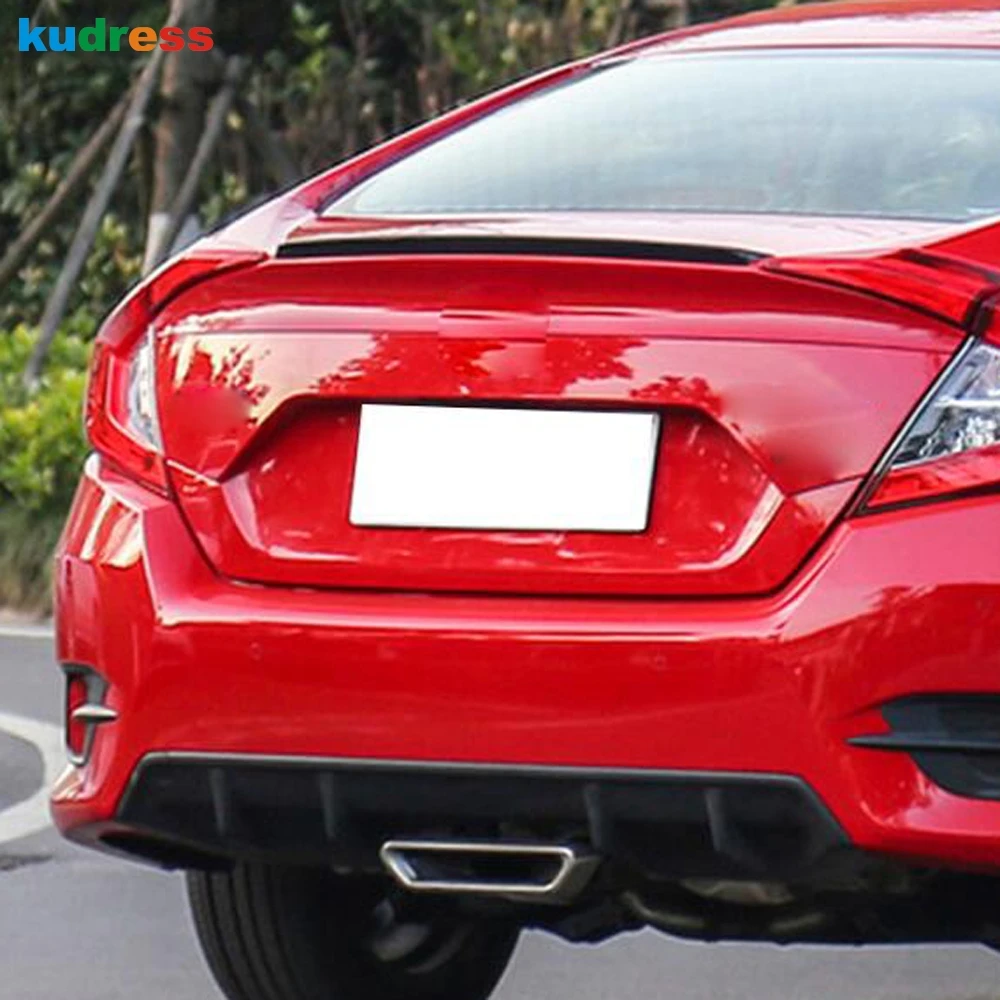 Для Honda Civic 2019 2020 углеродного волокна задний багажник спойлер накладка хвост