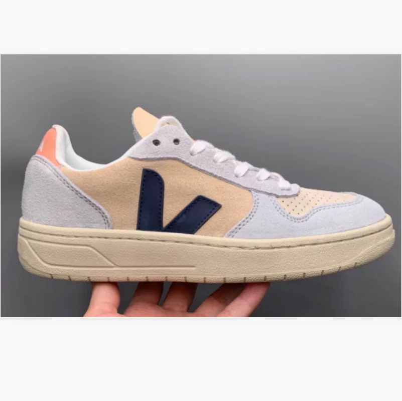 

VEJA Classic Wearable Breathable Women Men Walking Shoes Four Seasons Fashion High Quality Rice Ash Powder Couples Sneakers