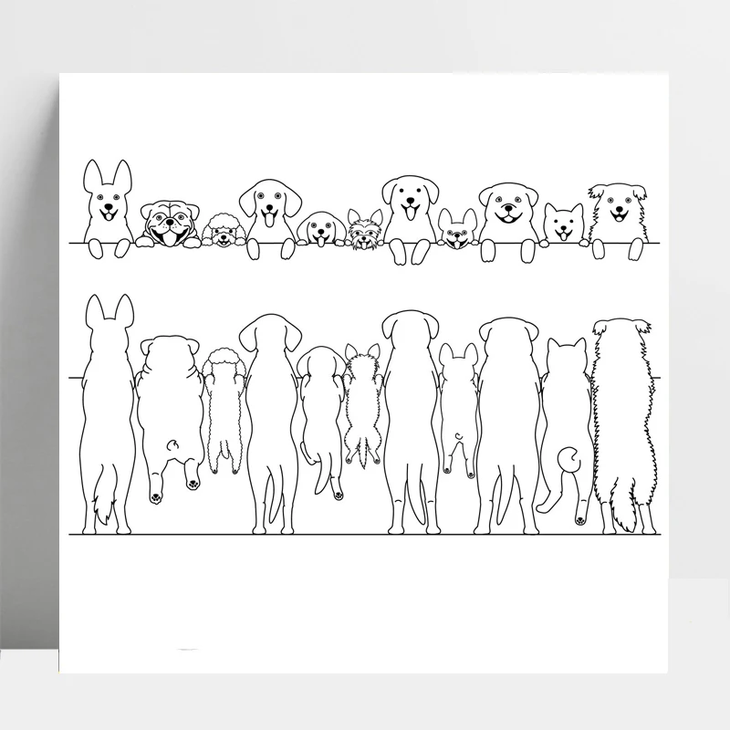 

Cute dog Clear Stamps Silicone /Seal for DIY Scrapbooking/Photo Album Decorative Card Making Clear Stamps Supplies