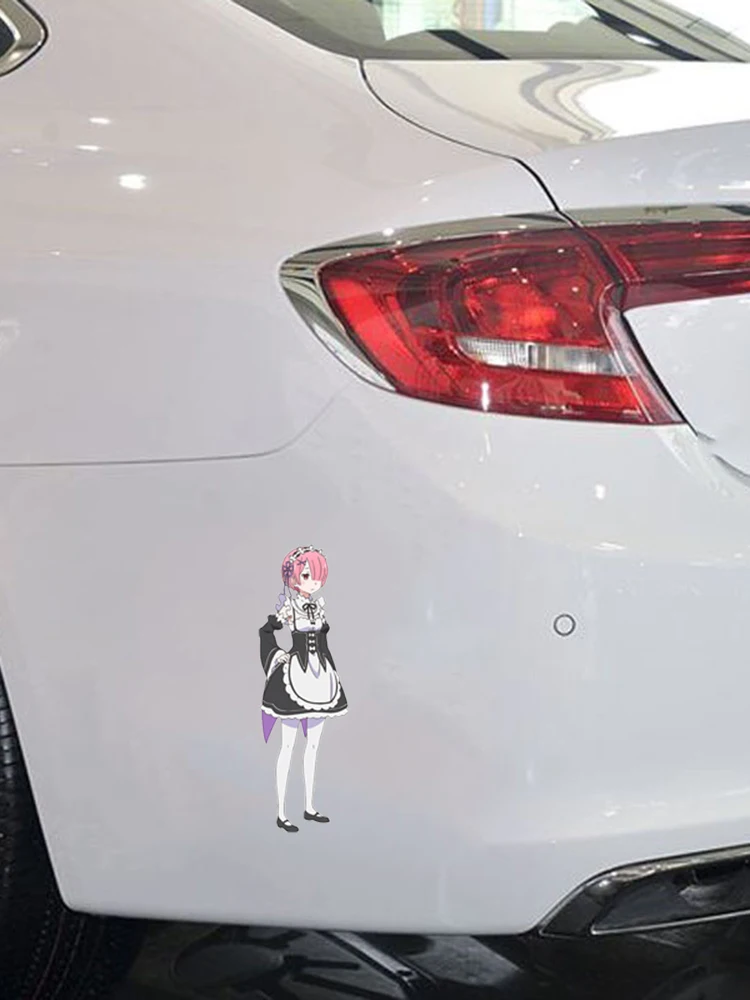 3D стиль автомобиля Re:Zero Rem и Ram аниме окно милые интересные модные стикеры