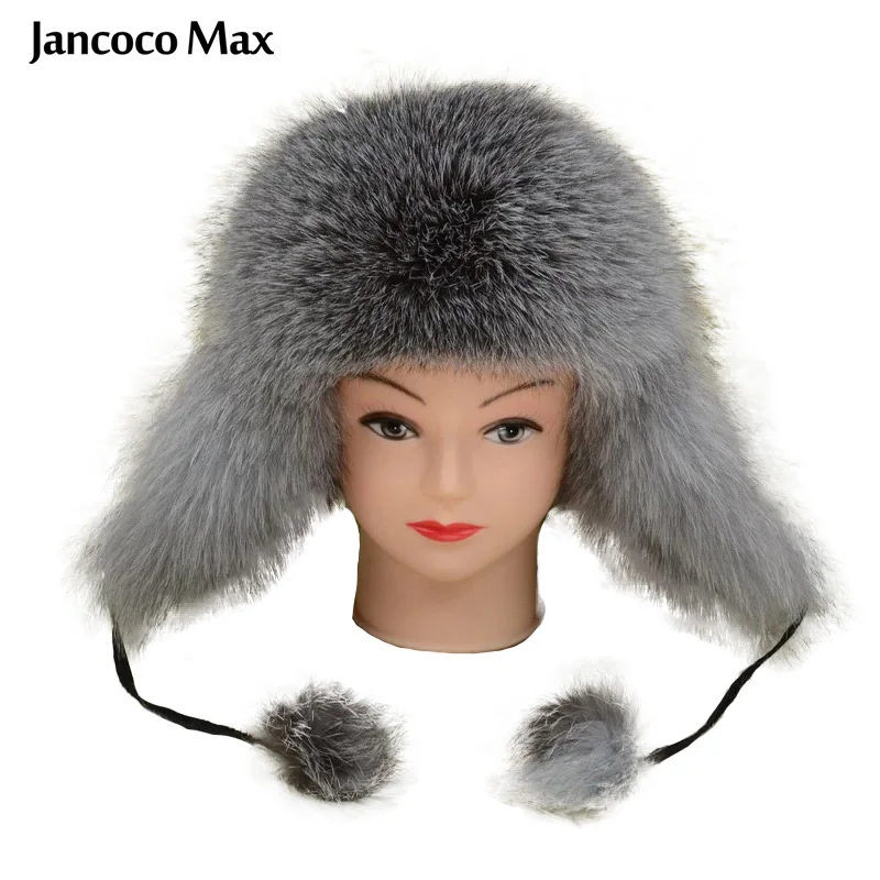 

Jancoco Max 6 Colours Factory Sell Winter Women Man Real Fox Fur Hat Warm Russian Cap Wholesale / Retail S1572