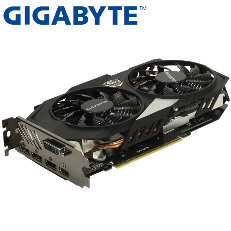 Видеокарта GIGABYTE GTX 950 2 Гб 750 бит GDDR5 видеокарты для nVIDIA VGA карты Geforce GTX950 б/у 1050 Ti