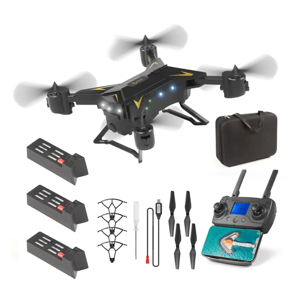 Black 3 Battery Дрон gps KY601G 4k Дрон HD 5G wifi FPV Дрон полёт 20 минут Квадрокоптер дистанционное управление расстояние 2 км Дрон камера - Цвет: Black 3 Battery