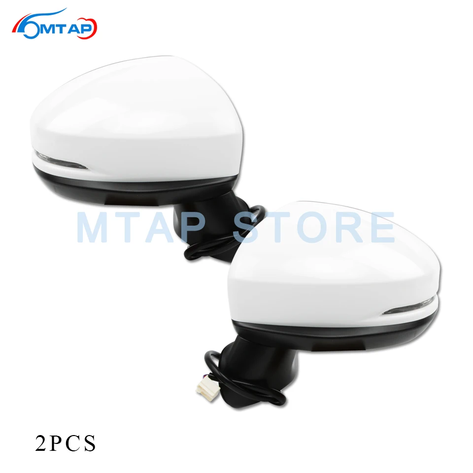 

MTAP 2 шт. снаружи боковые зеркала заднего вида в сборе для HONDA FIT Джаз GK5 2015-2020 7-шпильки с сигнальные лампы Электрический складной