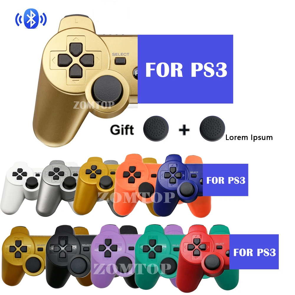 

ZOMTOP for SONY PS3 Controller Gamepad Wireless Bluetooth Joystick Wireless Console for Dualshock 3 Controle for PC