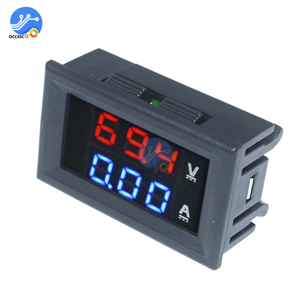 0 56 &quotдюймовый Мини цифровой вольтметр амперметр DC 100 в 10A Панель Ампер Вольт