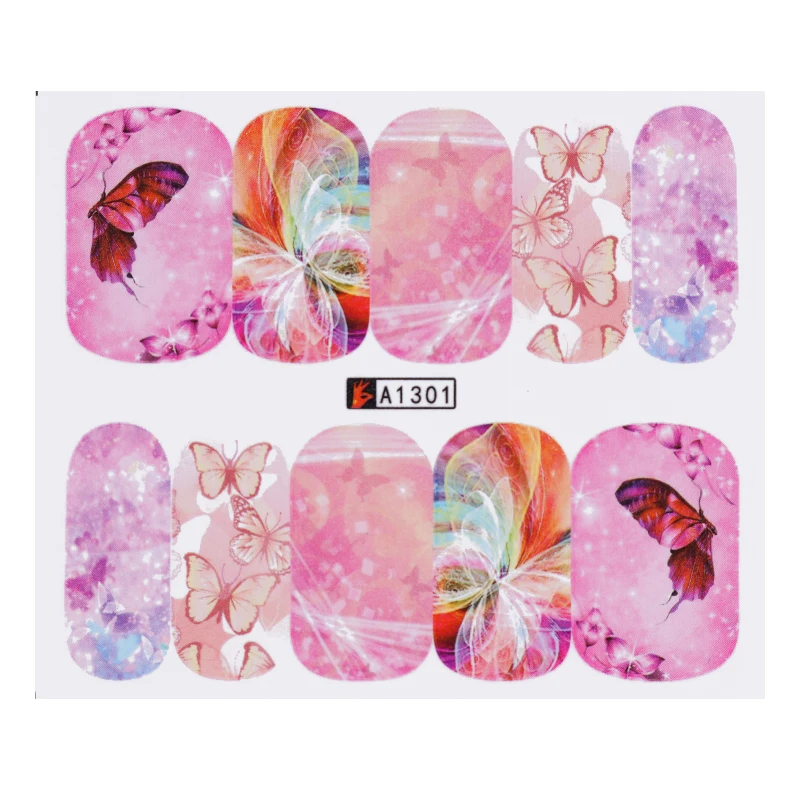 12 узоров большой лист воды Наклейка Бабочка Смешанные узоры красочные