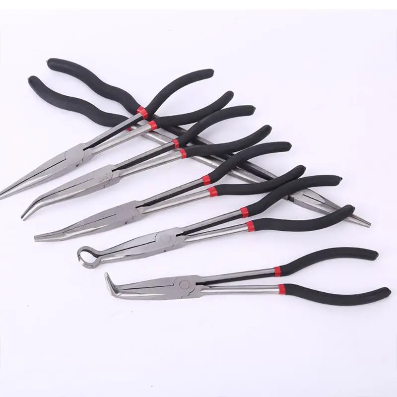 

11 inch long nose duckbill pliers 90/45/25 degree straight needle O-shaped multi-function tool hand tool anti-rust hardware
