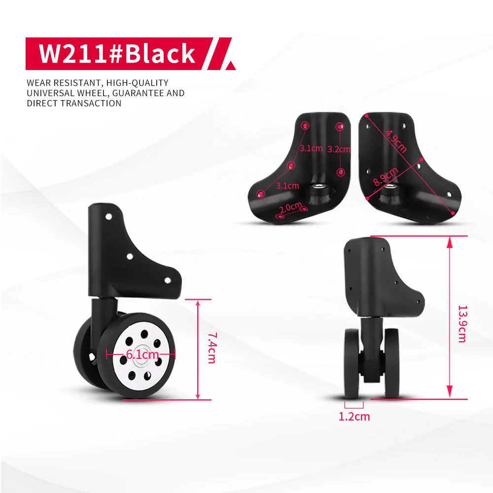 DILONG W211 Trolley suitcase wheel accessories universal replacement repair caster canvas box practical durable wheels