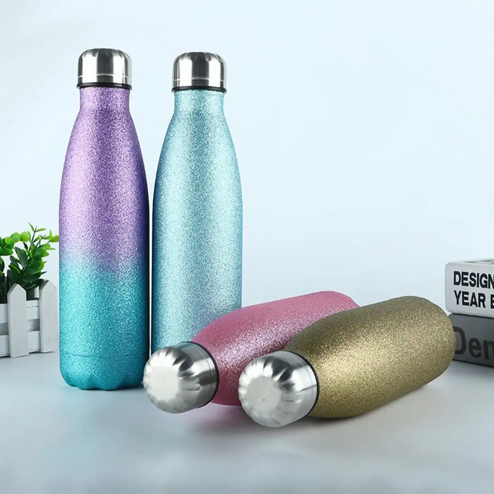 

Vacuum Insulated Water Bottle 500ml Double-Wall Keep Hot/Cold Stainless Steel Cola Bottle Sports School Office Travel Bottle