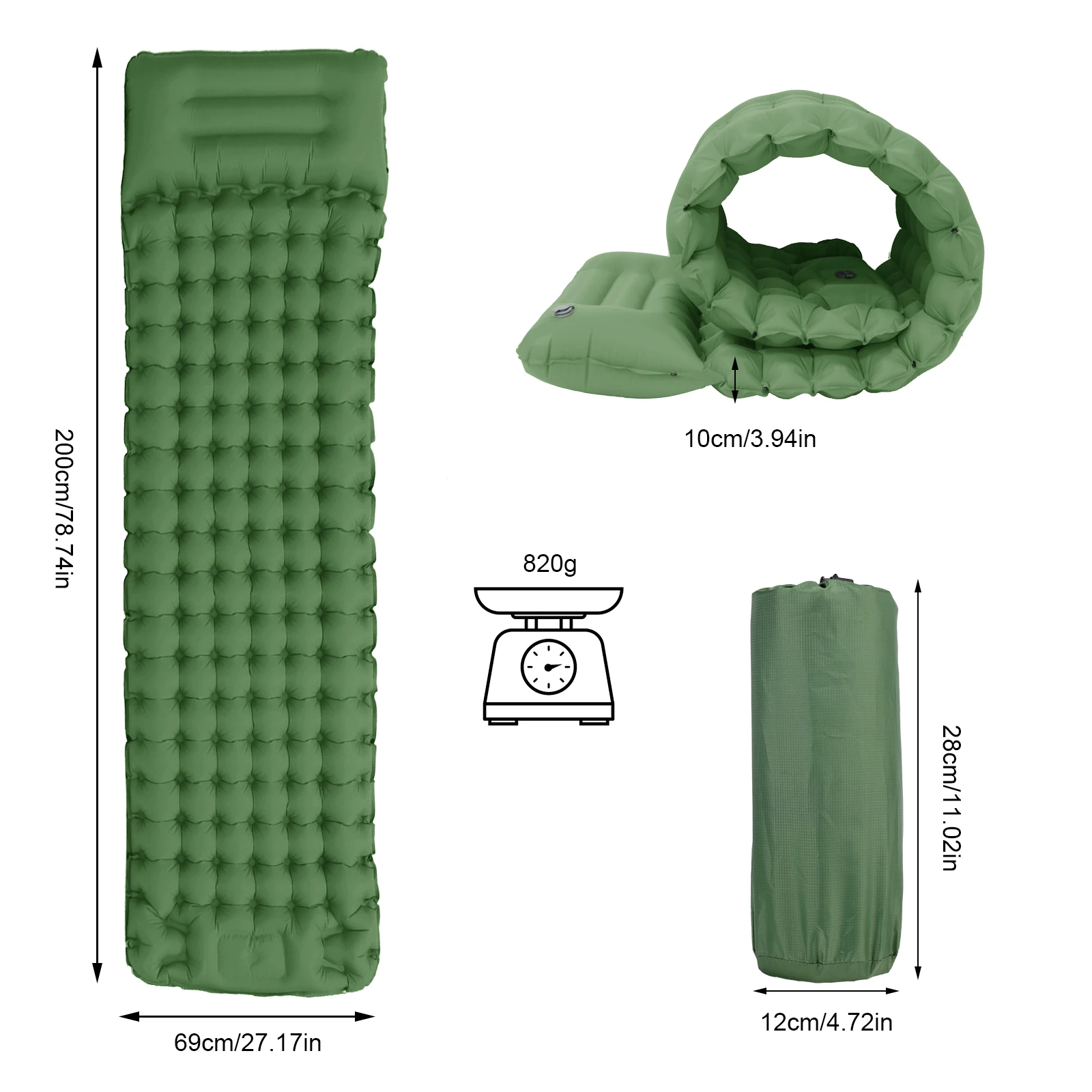 comprar Esteira De Acampamento Inflável Dormir Esteira Com Travesseiro Almofada De Dormir Ultraleve Para Mochila Acampamento Caminhadas