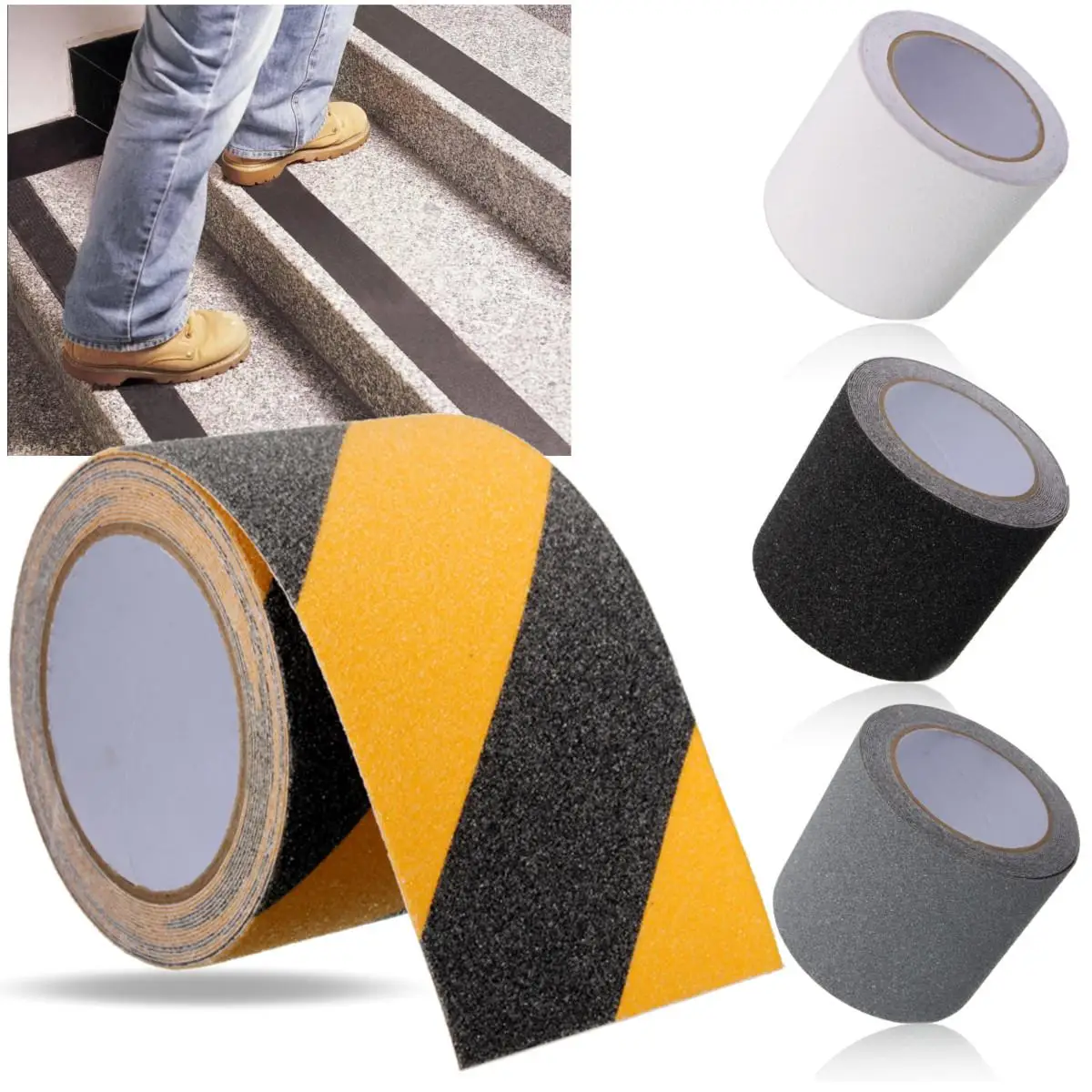 

5m Anti-Slip Tape Stairs Floor Self Adhesive Tape Outdoor Stickers High Friction Non Slip Traction Tape for Stairs Safety Step