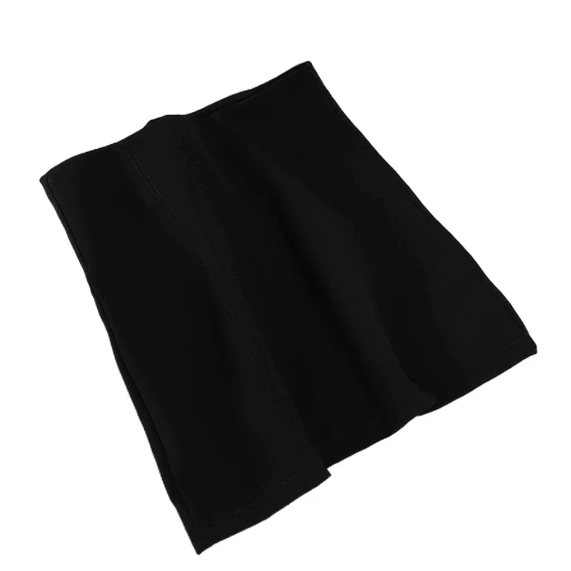 

LY VAREY LIN New Summer Office Lady Solid Color Pink High Waist Mini Skirts Women Casual Slim A-line Chiffon Black Skirts