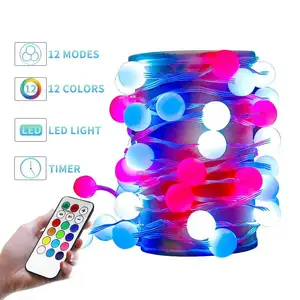 Гирлянда RGB с дистанционным управлением, питание от USB, водонепроницаемые рождественские светильник ничные лампы