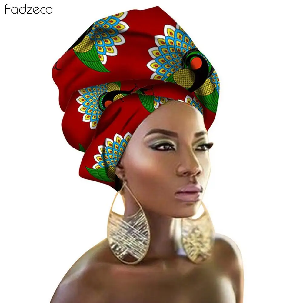 Fadzeco Dashiki Женская африканская повязка на голову традиционная Мода с принтом воска