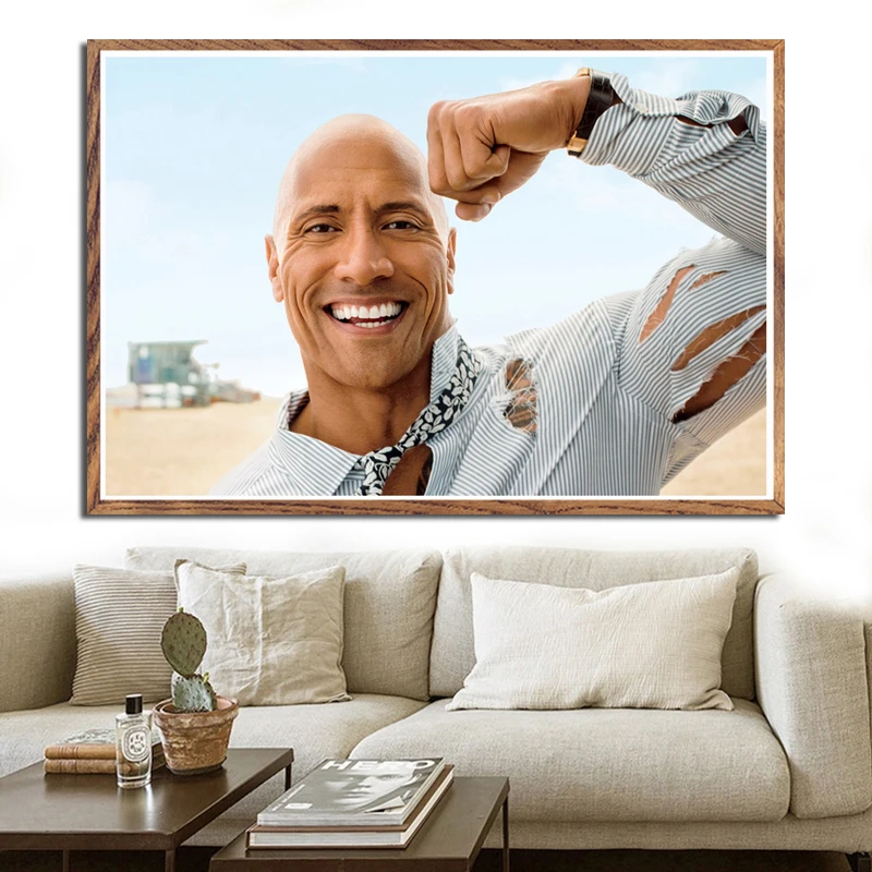 The Rock Dwayne Johnson Тренировка Фитнес Бодибилдинг мышечное искусство Рисование