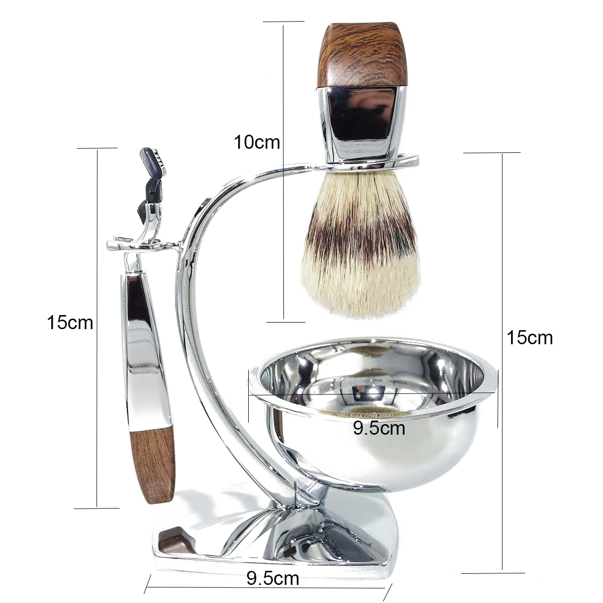 Бритва для мужчин WG Classic безопасная бритва с ручкой из зернистой древесины