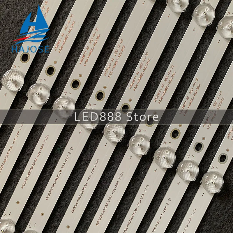 Светодиодная лента для подсветки 49U5070 49BDL3056Q K490WDC1 A2 4708-K49WDC-A2213N01 5 ламп 20 комплектов