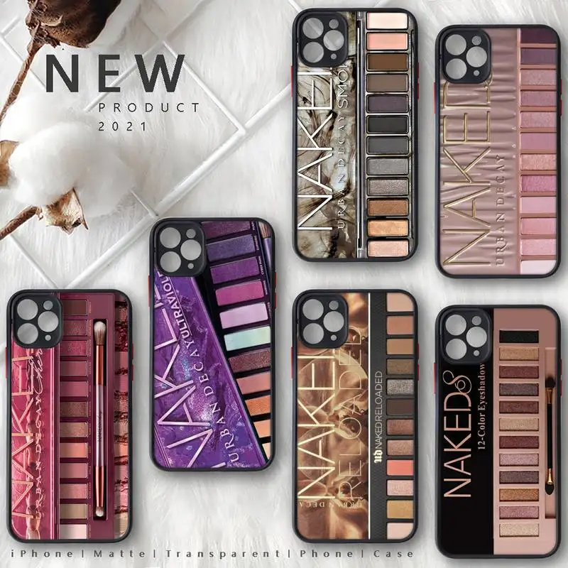 

Makeup Eyeshadow Palette Phone Case matte transparent For iphone 7 8 11 12 plus mini x xs xr pro max cover