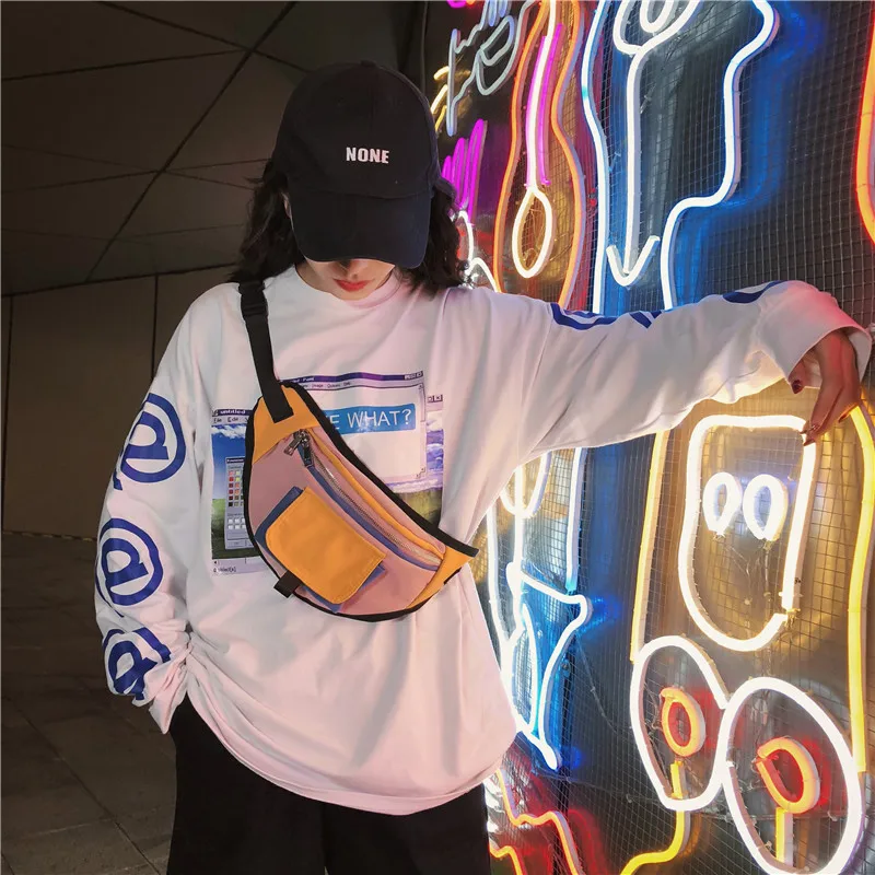 Модные унисекс поясные сумки уличная нагрудная сумка холщовая поясная для