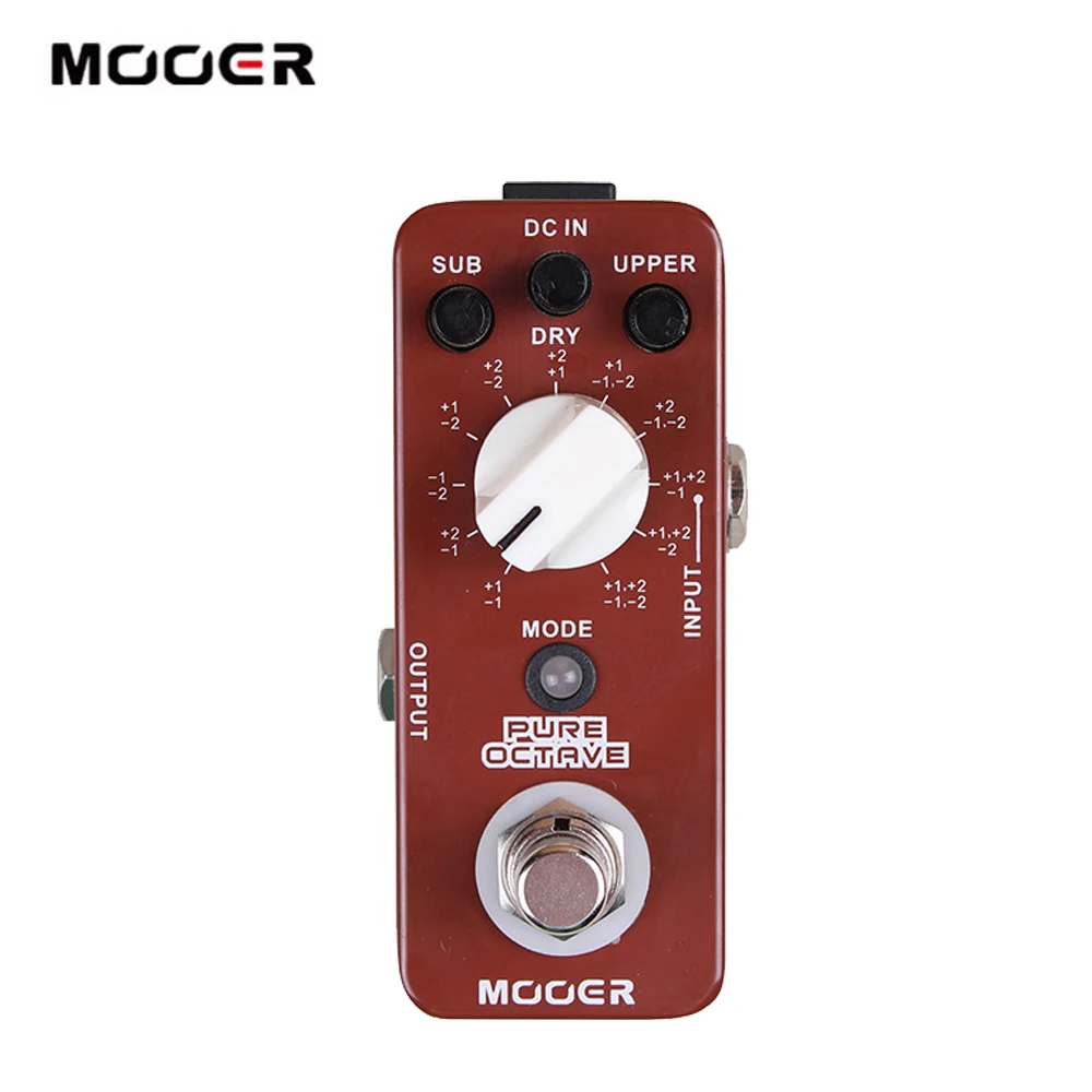 MOOER PURE OCTAVE гитарная педаль микро Octave для создания эффектов 11 True Bypass полностью
