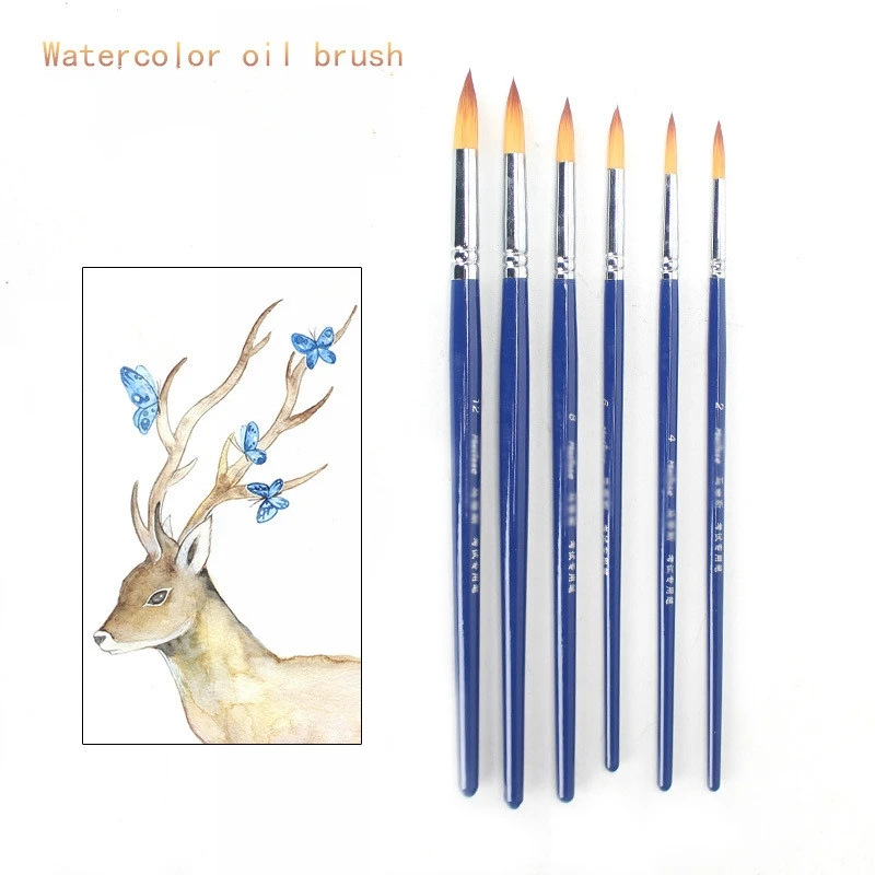 

Набор кистей для рисования акварелью, 6 шт.