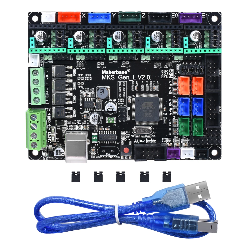 MKS Gen L V2.0 Плата управления для TMC2208 TMC2130 A4988 DRV8825 части 3d принтера для Reprap Ramps 1,4 1,6 MKS Gen V1.4