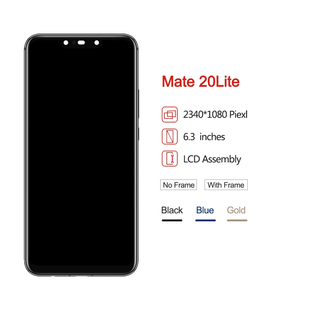 Для 6," huawei mate 20 Lite mate 20 Lite mate 20 Lite ЖК-экран+ сенсорная панель дигитайзер Замена
