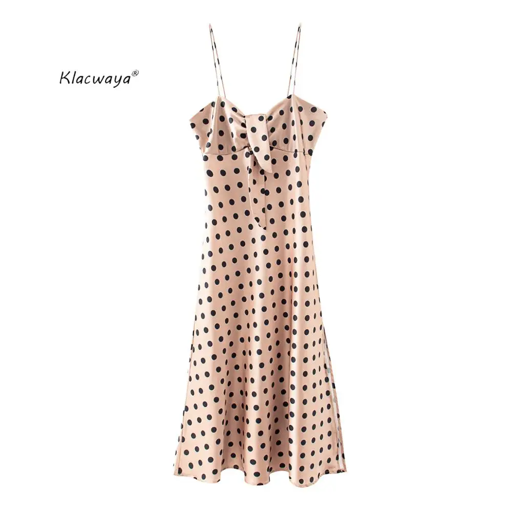 Элегантные женские платья Lanon в горошек 2020 модное женское платье без бретелек на