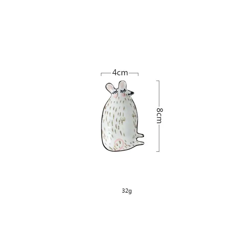 Mouse Dish Керамическая тарелка мультяшная Милая Керамическая Детская Чаша для завтрака блюдо десерт фрукты закуски тарелка животное столовые приборы миска посуда - Цвет: Mouse Dish