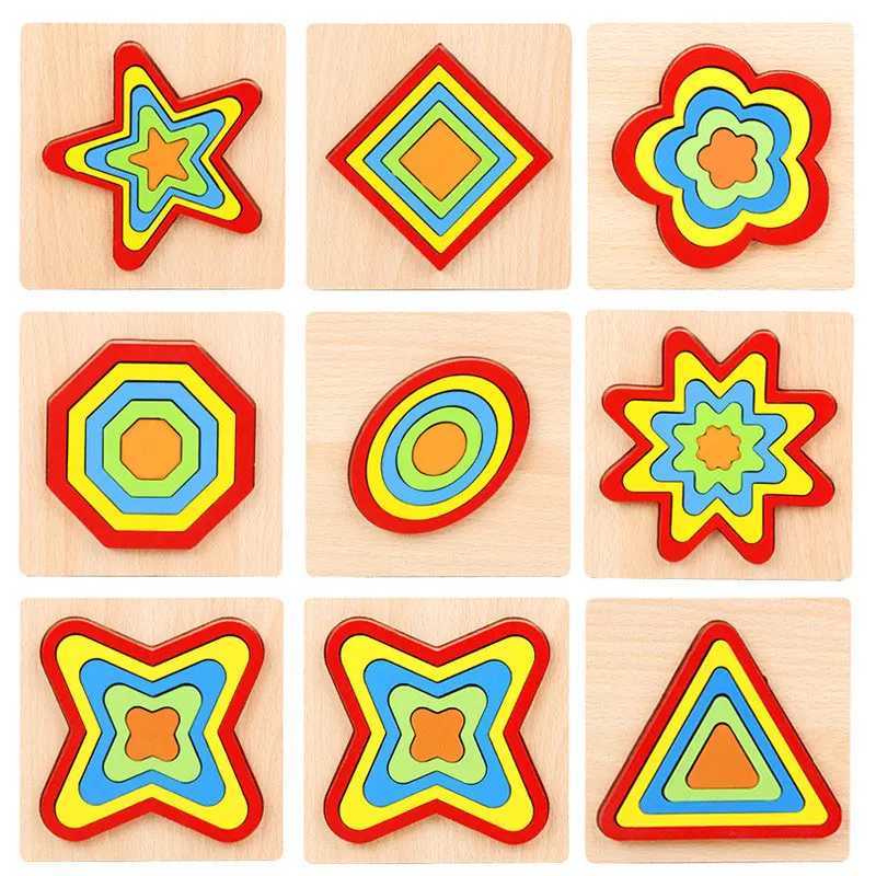 Форма познавательная доска детская головоломка деревянная развивающая игрушка