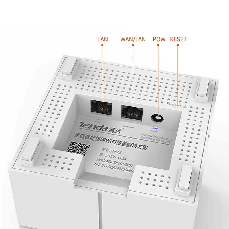 Wi Fi маршрутизатор Tenda Nova MW6 Mesh3 для дома беспроводной с диапазоном 11AC 2 4/5 ГГц