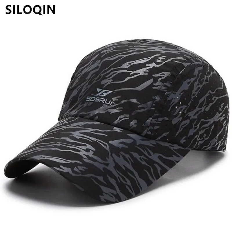 

SILOQIN Snapback Cap Breathable Baseball Cap For Men Women Summer Mesh Cap Adjustable Size Male Bone Sunscreen Couple Sports Cap