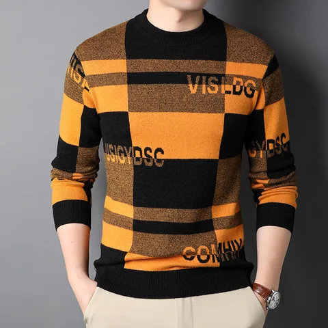 Высококачественный новый модный дизайнерский бренд, роскошная уличная одежда, вязаный пуловер, свитер с надписью, осенне-зимний Повседневный джемпер, мужская одежда