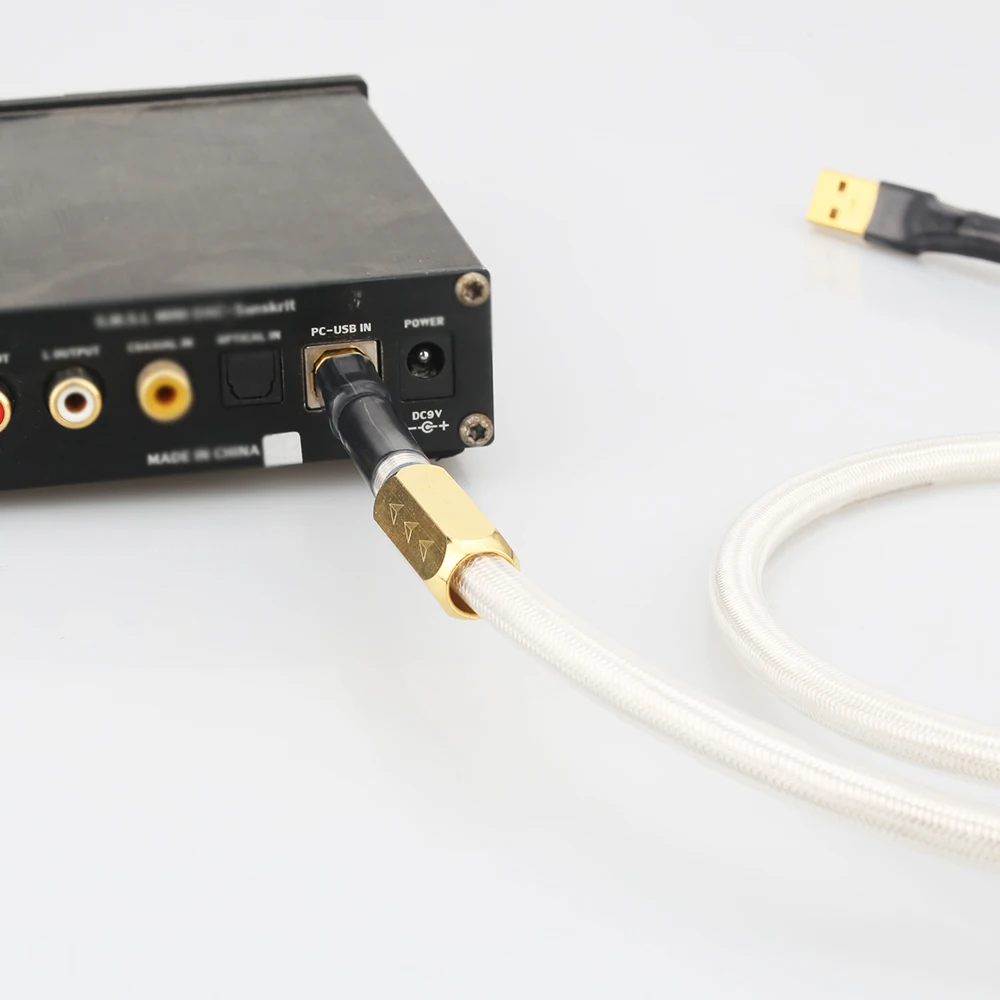 

Hi-End USB cable Audiocrast A26 OCC silver plated USB audio cable data USB cable DAC USB hifi cable A-B usb cable