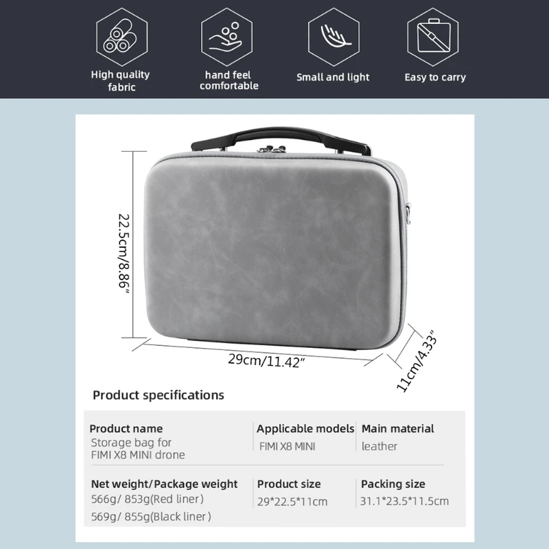 

Anti-dust Waterproof Shockproof Shoulder Bags and Storage Case Suitable for FIMI X8 MINI Drone Luggage Accessories