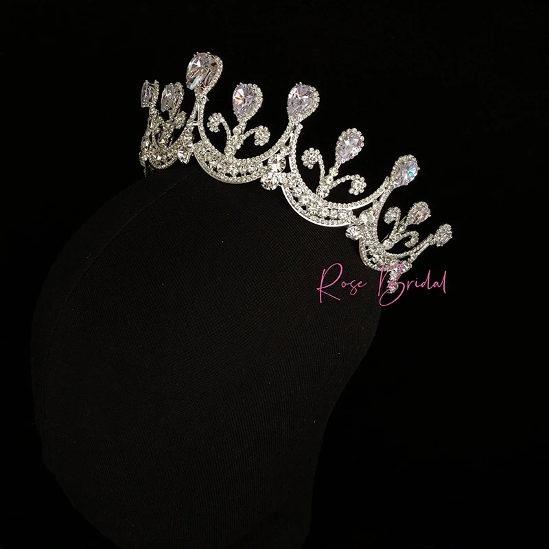 Циркон с украшением в виде кристаллов свадебная корона циркония тиара принцессы