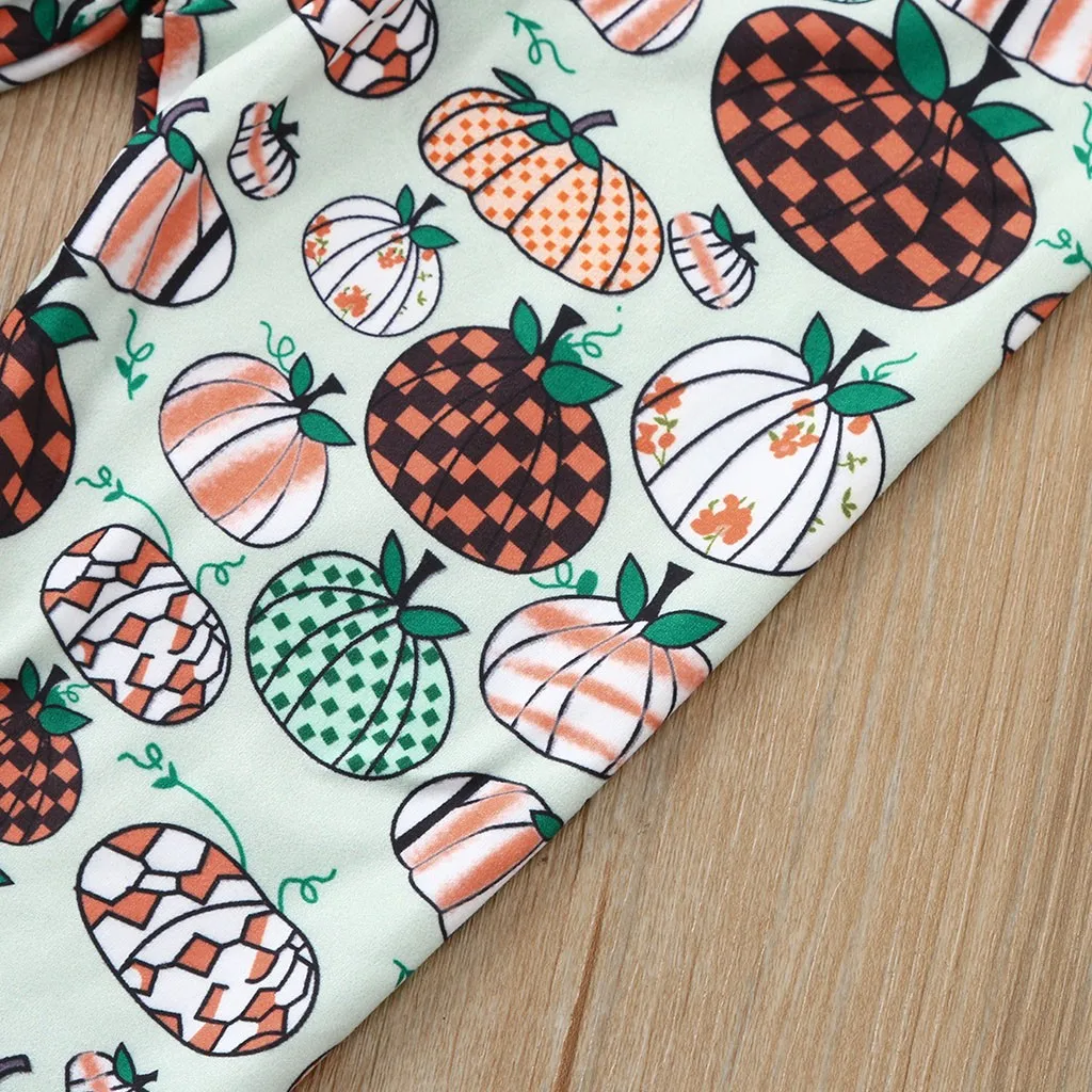 Детская осенняя одежда для маленьких девочек комплект из топа с длинным рукавом