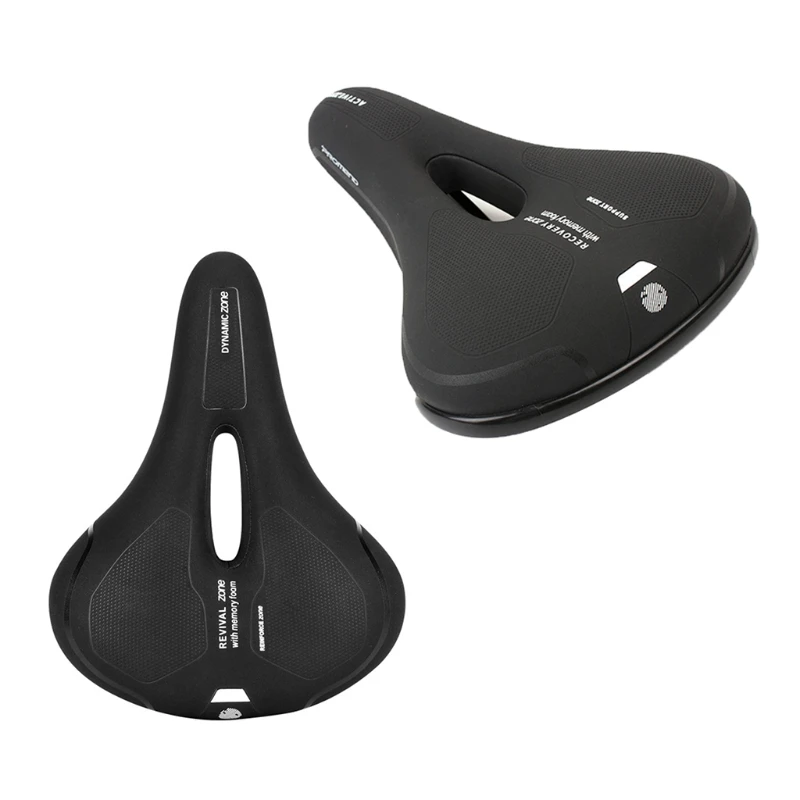 

Shockproof Bicycle Saddle Memory Foam Cushion PU Leather Surface Silica Filled Gel Comfortable Cycling Seat