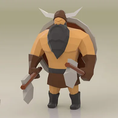 3d модель из бумаги Викинги геометрия ручной работы сделай сам трехмерные