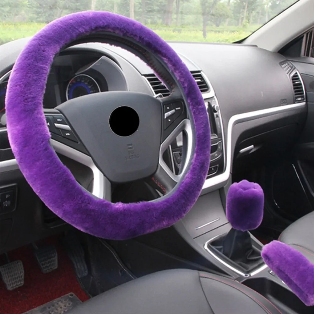 DJSona 2018 новая зимняя искусственная шерсть чехол рулевого колеса автомобиля для