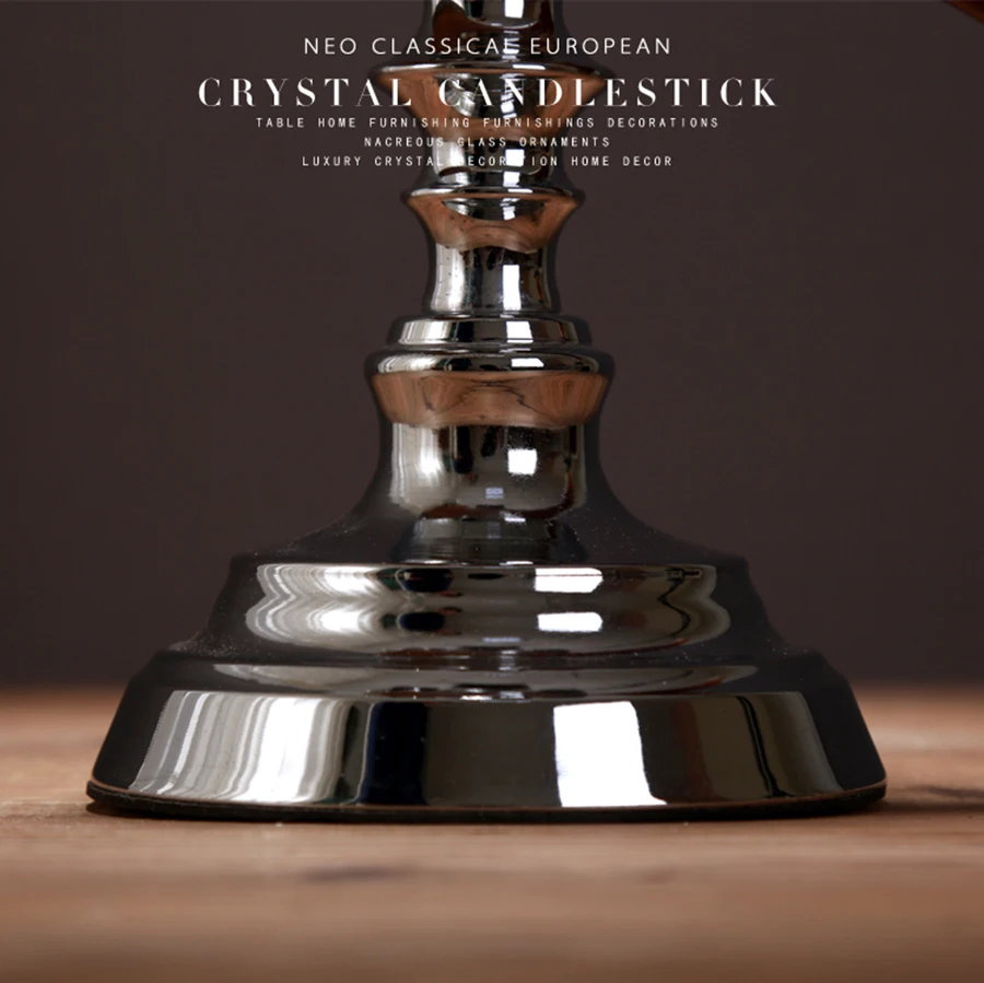 Хрустальный подсвечник свадебный стеклянный маленький скандинавский Декор для