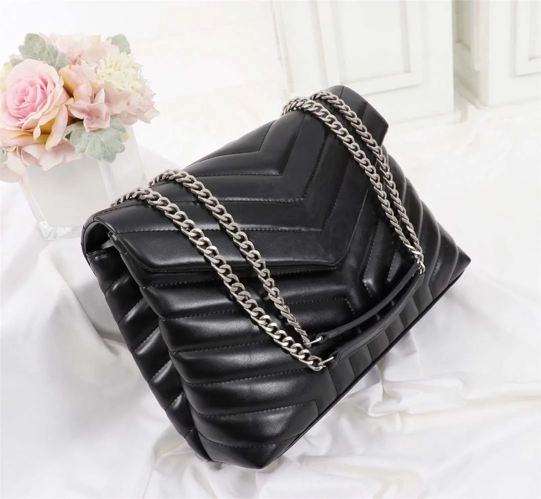 

luxury brand handbags fashion simple square bag quality real leather women's famous designer handbags chain messenger bag