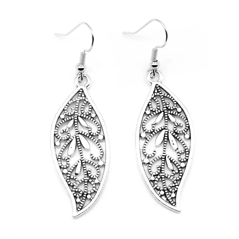 18x43 мм Висячие серьги Винтажные рождественские закупки листья 1 пара - купить по